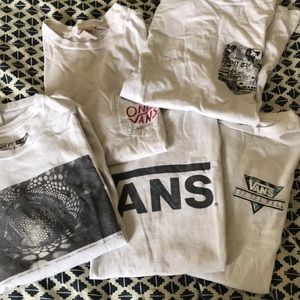 Vans Shirts - Lot of 5 VANS white T-shirt’s Vans Shirts - Lot of 5 VANS white T-shirt’s
